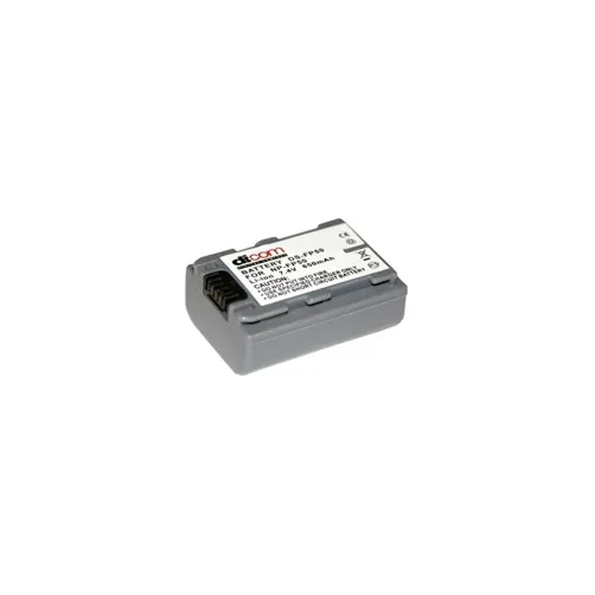 АКБ (Аккумулятор) DICOM NP-FP50 для фото и видеокамер SONY, 650mAh, 7.4V, цвет серый