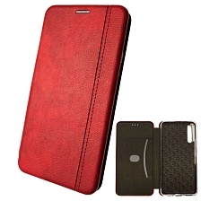 Чехол книжка NEW для HUAWEI Honor 9X Pro (HLK-AL10), экокожа, визитница, цвет красный.