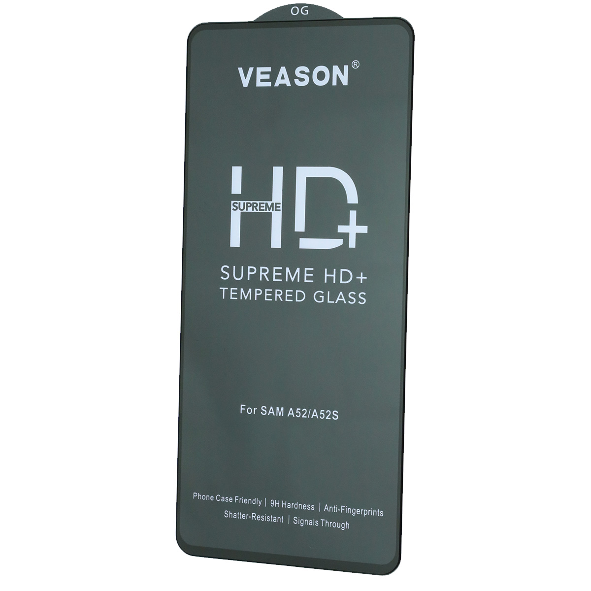 Защитное стекло VEASON HD+ для SAMSUNG Galaxy A52, A52S, цвет окантовки черный