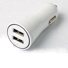 АЗУ (автомобильный адаптер питания) Samsung N-915 (2.1A/2USB) Fast Charging, белый.