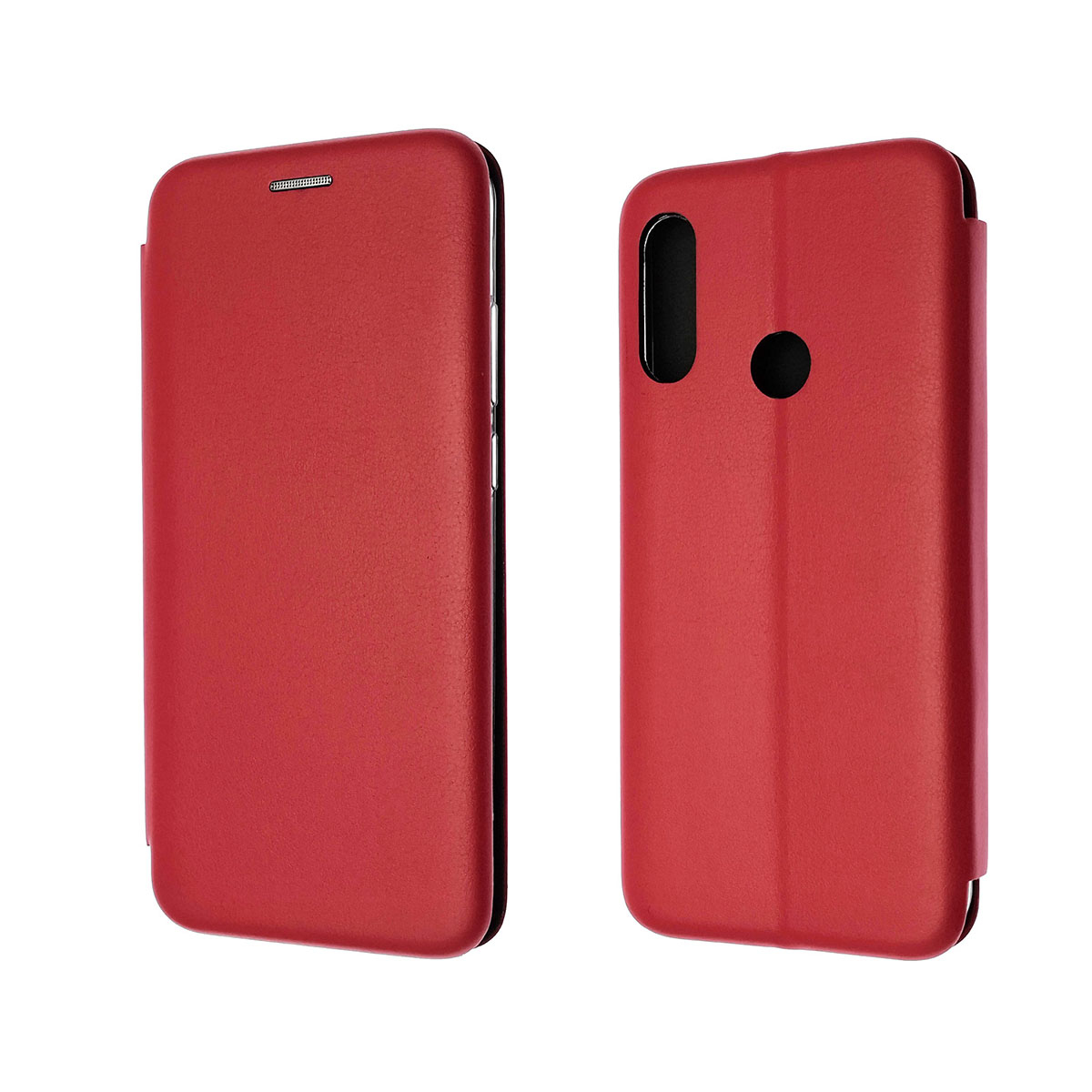 Чехол книжка STYLISH для HUAWEI Honor 8A, Y6 2019, экокожа, визитница, цвет красный