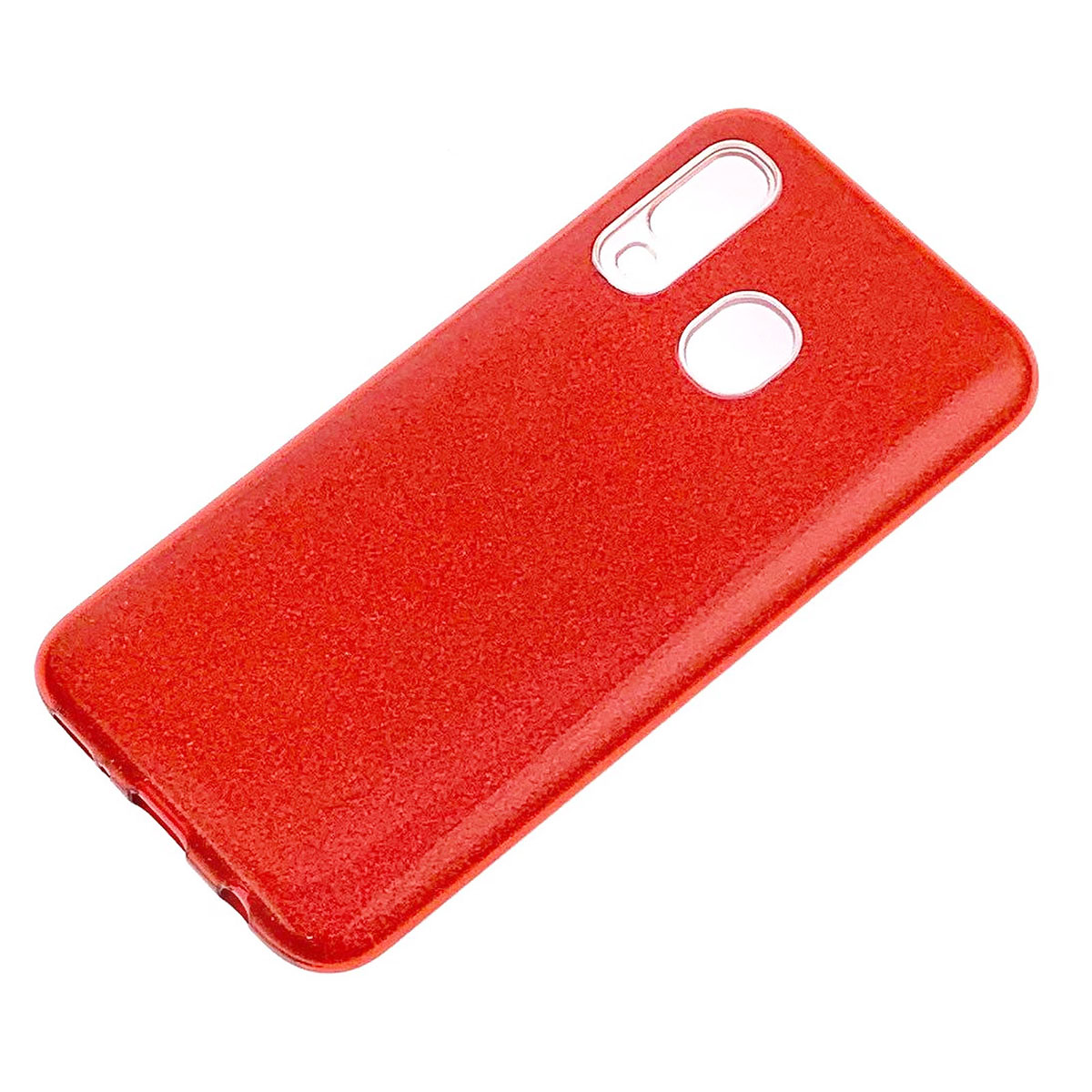 Чехол накладка Shine для SAMSUNG Galaxy A40 (SM-A405), силикон, блестки, цвет красный