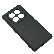 Чехол накладка NANO для XIAOMI Redmi Note 14 Pro 4G, защита камеры, силикон, бархат, цвет черный