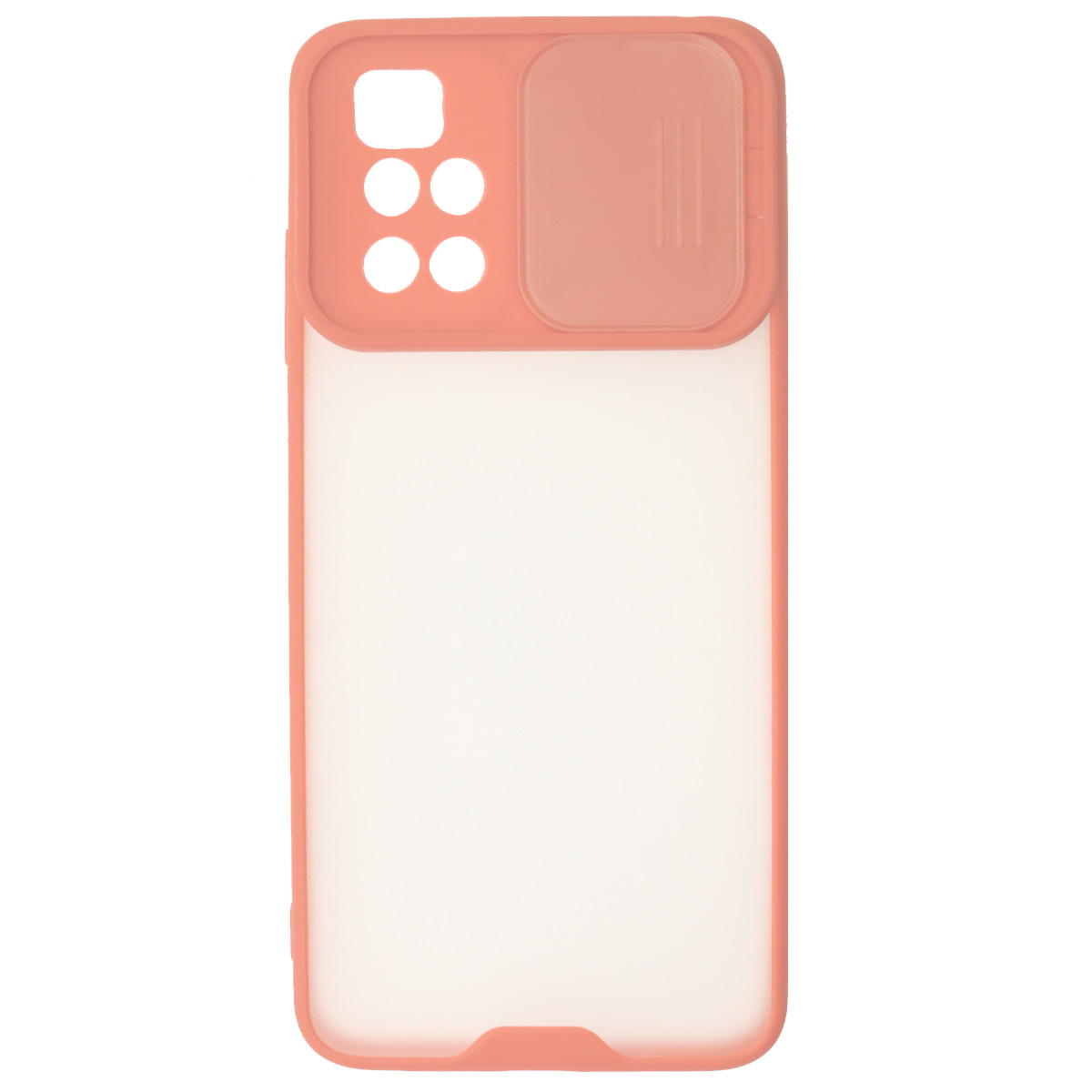 Чехол накладка LIFE TIME для XIAOMI Redmi 10 (2021), Redmi 10 (2022), силикон, пластик, матовый, со шторкой для защиты задней камеры, цвет окантовки розовый