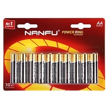 Батарейка NANFU LR6 AA BL10 Alkaline 1.5V