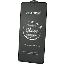Защитное стекло VEASON Tempered Glass для XIAOMI POCO X3, POCO X3 Pro, Mi 10i, Mi 10T Lite, цвет окантовки черный