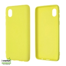 Чехол накладка NANO для SAMSUNG Galaxy A01 Core (SM-A013), силикон, бархат, цвет желтый