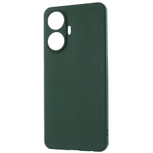 Чехол накладка для Realme C55, силикон, карбон, цвет зеленый
