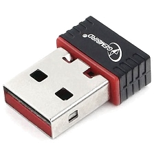 Wi-Fi адаптер Gembird WNP-UA-007, Wi-Fi 4, 2.4 ГГц, 150 Мбит/с, цвет черный