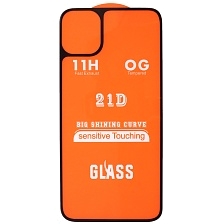 Защитное стекло 21D для APPLE iPhone 11, на заднюю крышку, цвет окантовки черный