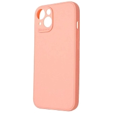 Чехол накладка для APPLE iPhone 13, защита камеры, силикон, цвет персиковый