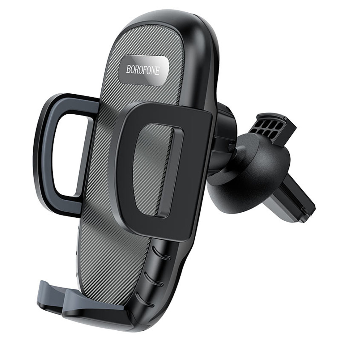 Автомобильный держатель смартфона BOROFONE BH52 Windy, в решетку воздуховода, цвет черно серый