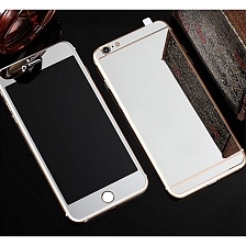 защитное стекло матовое для iPhone 6 4,7 перед/зад серебро.