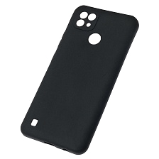 Чехол накладка SOFT TOUCH для Realme C21, силикон, матовый, цвет черный