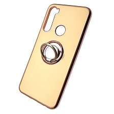 Чехол накладка для XIAOMI Redmi Note 8, силикон, кольцо держатель, цвет молочный.