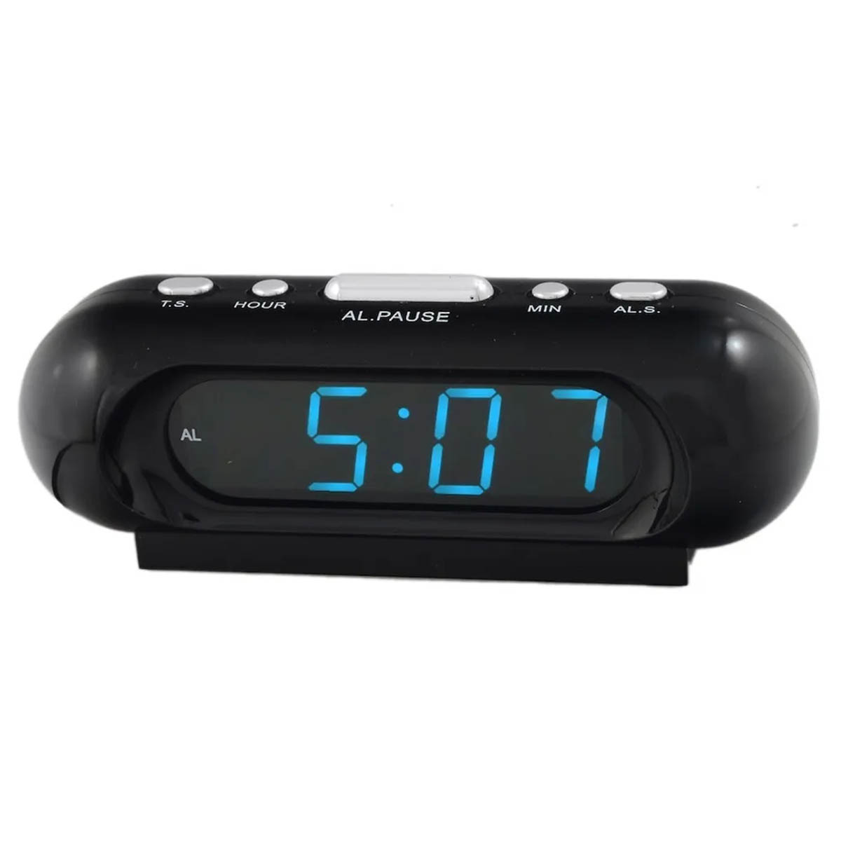 Электронные часы VST-716, будильник, синий циферблат, цвет черный