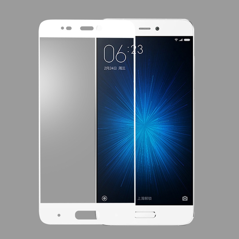 Защитное стекло 2D Full glass для Xiaomi MI 5 /тех.пак/ белый.