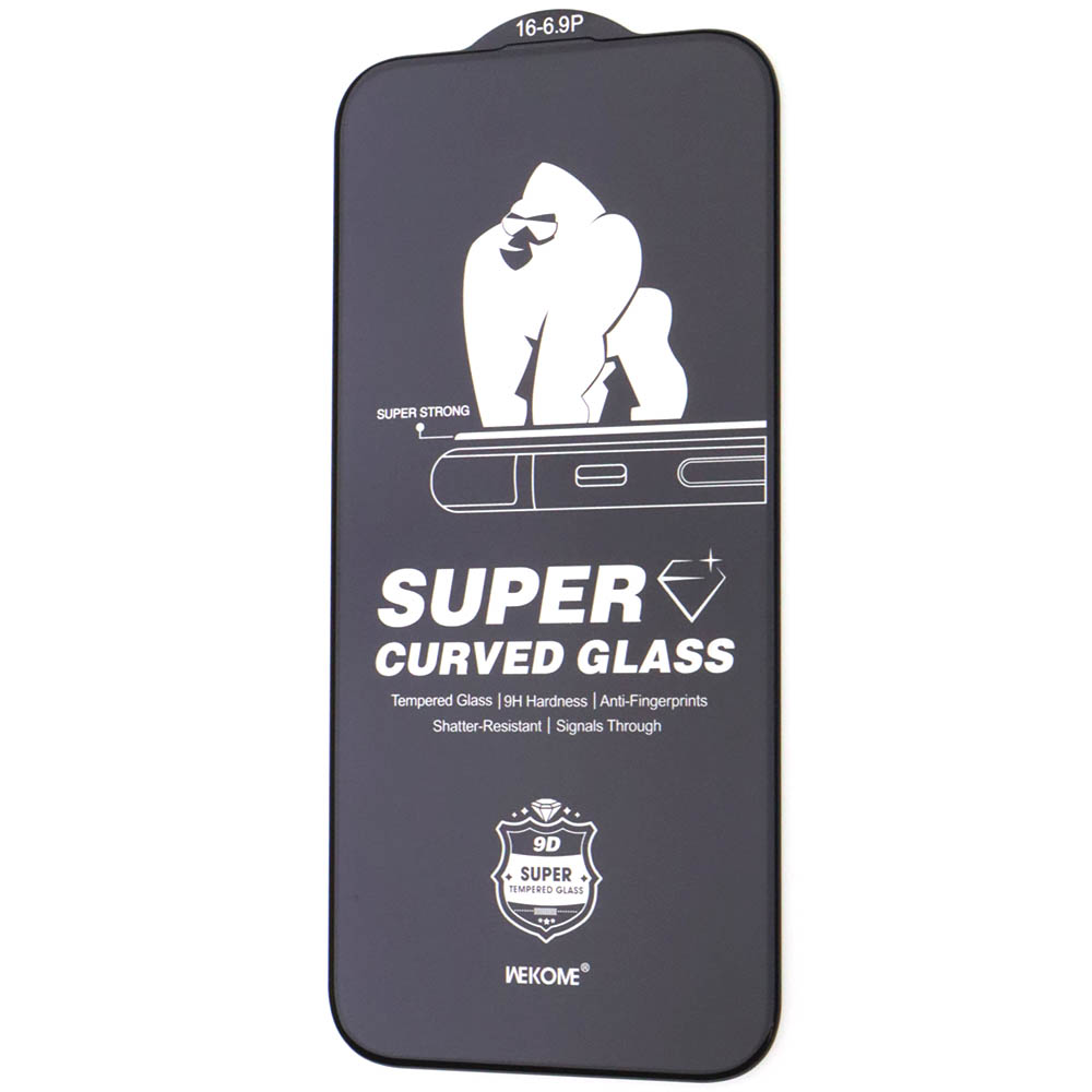 Защитное стекло АНТИШПИОН KINGKONG WTP-092 для APPLE iPhone 16 Pro Max (6.9"), цвет окантовки черный