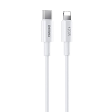 Кабель REMAX RC-C123 USB Type C на Lightning 8 pin, 20W, длина 2 метра, цвет белый Кабель REMAX RC-C123 USB Type C на Lightning 8 pin, 20W, длина 2 метра, цвет белый