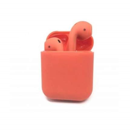 Гарнитура (наушники с микрофоном) беспроводная, TWS S18 Bluetooth 5.0, цвет красный.