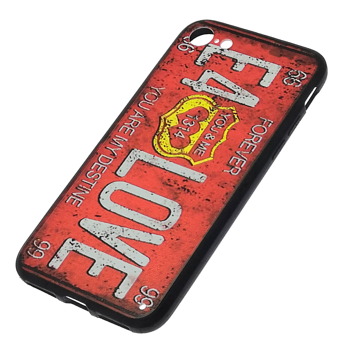 Чехол накладка для APPLE iPhone 7, силикон, рисунок Авто Номера стиль 15 e4 love.