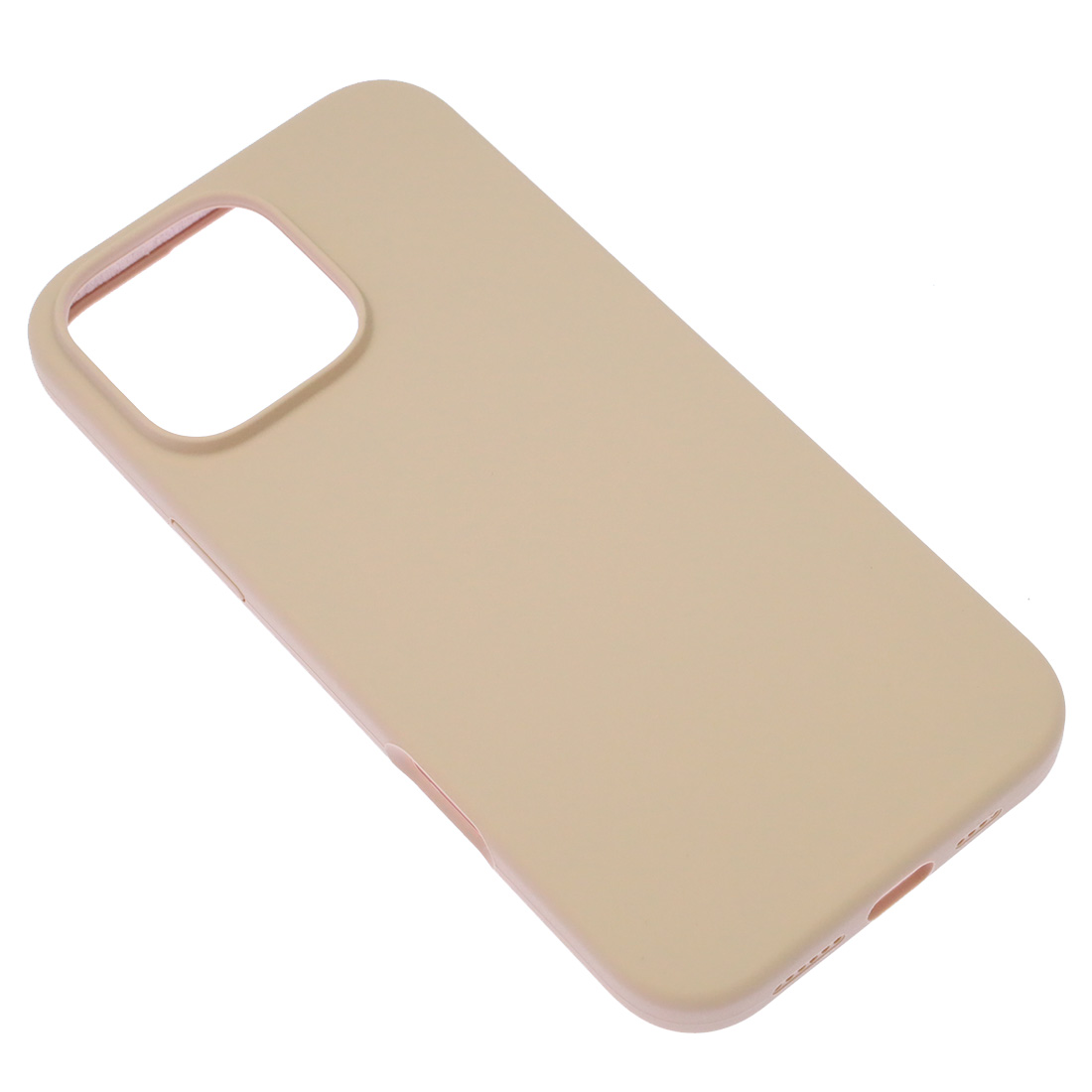 Чехол накладка Silicon Case для APPLE iPhone 16 Pro Max, силикон, бархат, цвет розовый песок