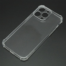 Чехол накладка для APPLE iPhone 15 Pro Max (6.7"), защита камеры, усиленные края, силикон, прозрачный