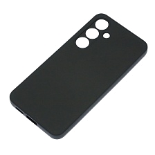 Чехол накладка NANO для SAMSUNG Galaxy S24, Galaxy S25, защита камеры, силикон, бархат, цвет черный