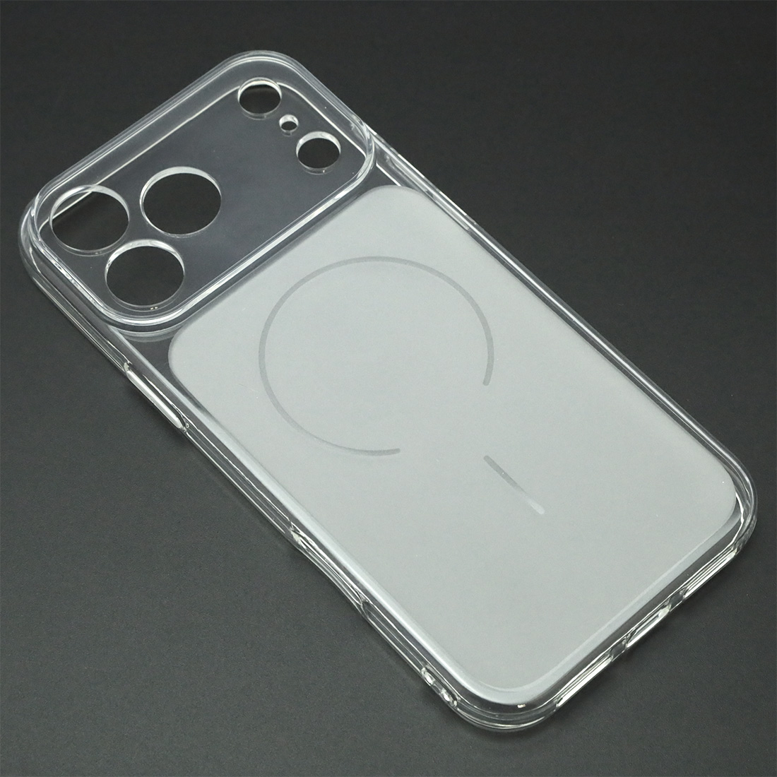 Чехол накладка EMILY для APPLE iPhone 17 Pro Max, защита камеры, силикон, цвет прозрачно белый