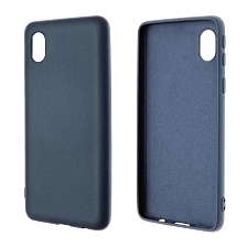 Чехол накладка NANO для SAMSUNG Galaxy A01 Core (SM-A013), силикон, бархат, цвет темно синий | РЕТРО 7