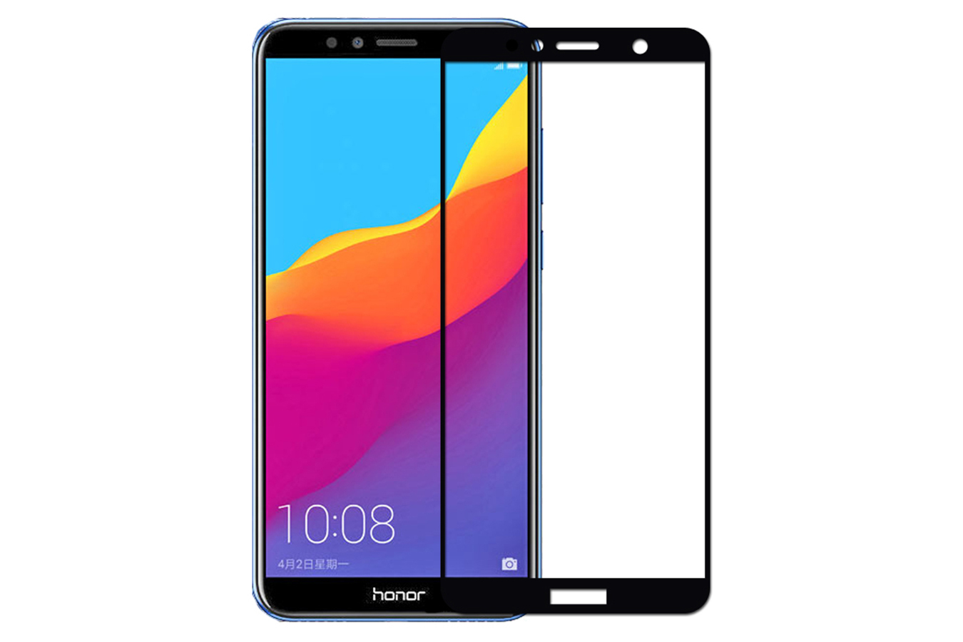 Защитное стекло 2D Full glass для Huawei Honor 7A/Y5 (2018) /техпак/ черный.