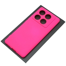 Чехол накладка NANO для INFINIX NOTE 40 Pro 4G, защита камеры, силикон, бархат, цвет фуксия