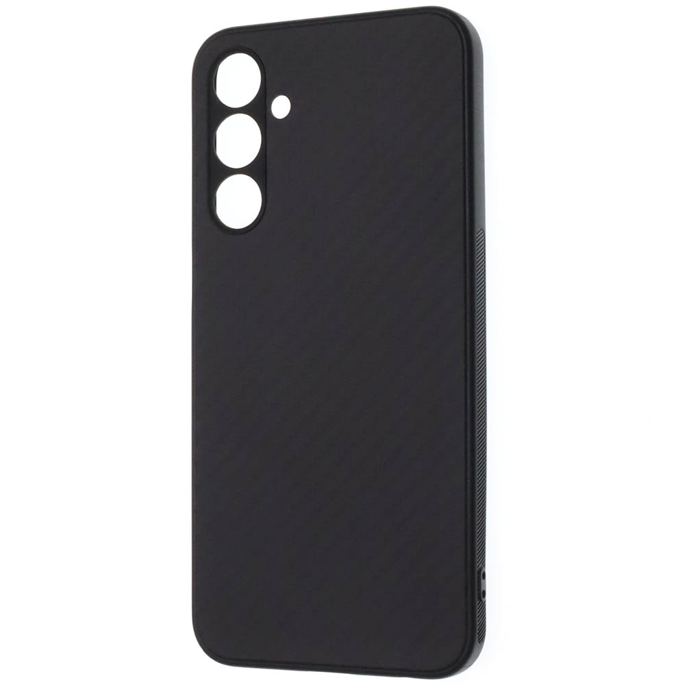 Чехол накладка для SAMSUNG Galaxy A25, защита камеры, силикон, карбон, цвет черный