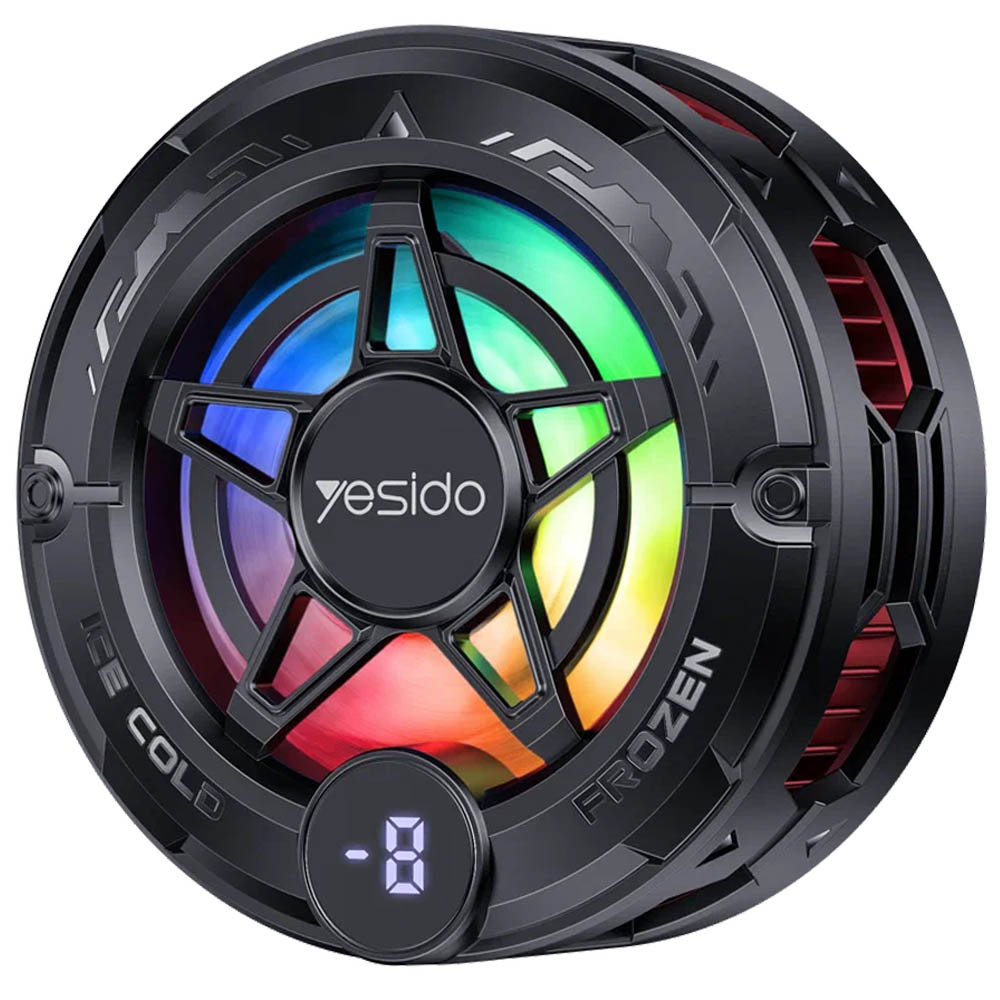 Внешняя система охлаждения на телефон (Кулер) Yesido C226, RGB подсветка, цвет черный