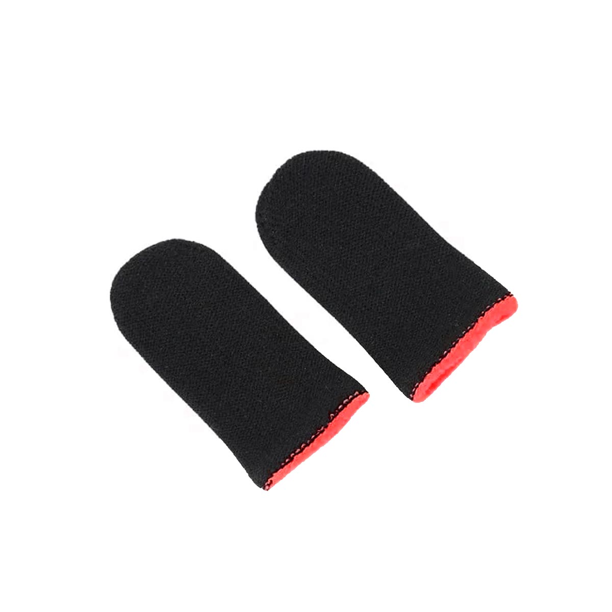 Сенсорные напальчники для игр на смартфоне (комплект 2 шт.), цвет черно красный