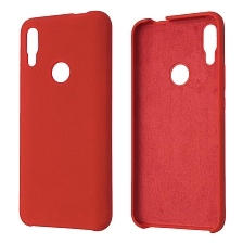 Чехол накладка Silicon Cover для HUAWEI Honor P Smart Z, Honor 9X, Oppo F11 Pro, силикон, бархат, цвет красный.