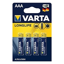 Батарейка VARTA LONGLIFE LR03 AAA BL4 Alkaline 1.5V