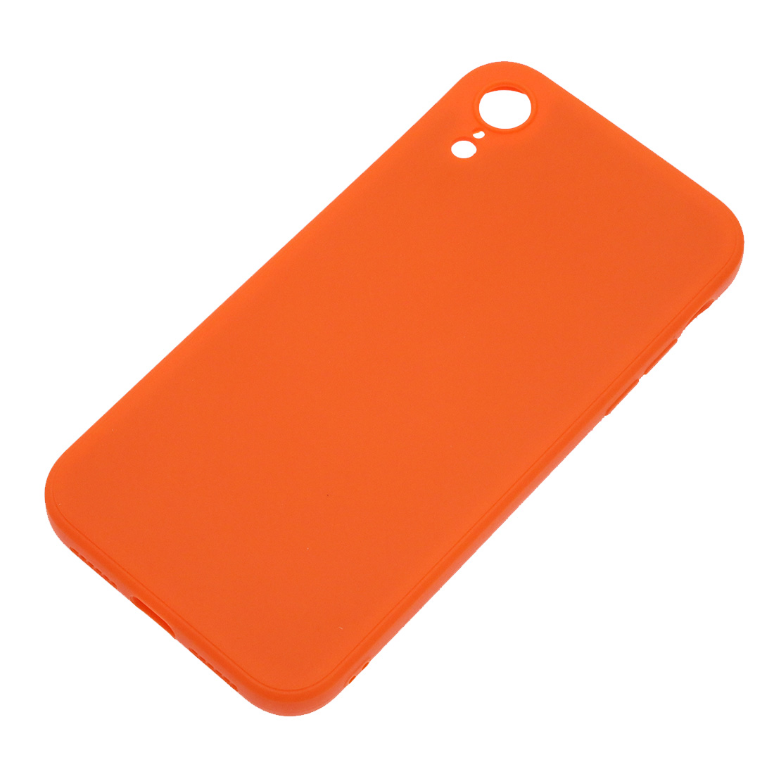 Чехол накладка для APPLE iPhone XR, силикон, бархат, цвет оранжевый