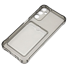 Чехол накладка CARD CASE для SAMSUNG Galaxy A05S, защита камеры, силикон, отдел для карт, цвет прозрачно черный Чехол накладка CARD CASE для SAMSUNG Galaxy A05S, защита камеры, силикон, отдел для карт, цвет прозрачно черный