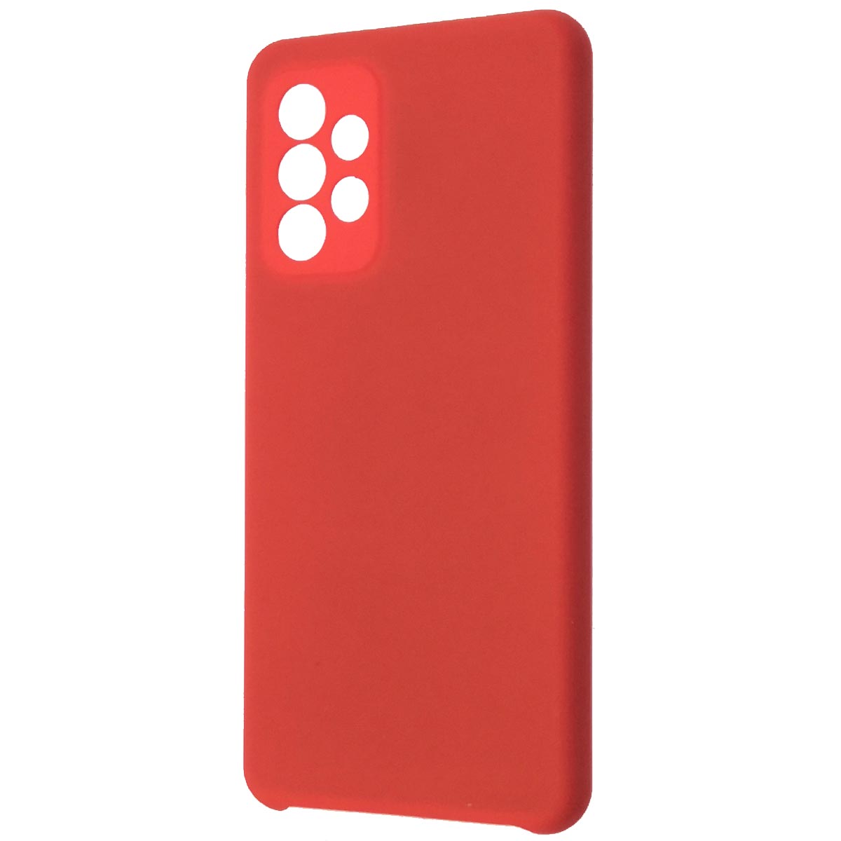 Чехол накладка Silicon Cover для SAMSUNG Galaxy A52 (SM-A525F), силикон, бархат, цвет красный