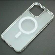 Чехол накладка с поддержкой MagSafe для APPLE iPhone 15 Pro Max, силикон, цвет прозрачный Чехол накладка с поддержкой MagSafe для APPLE iPhone 15 Pro Max, силикон, цвет прозрачный