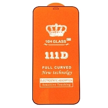 Защитное стекло 111D для APPLE iPhone 12 Pro MAX (6.7"), цвет окантовки черный