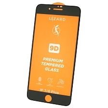 Защитное стекло 9D Lizard для APPLE iPhone 7 Plus, iPhone 8 Plus, цвет окантовки черный