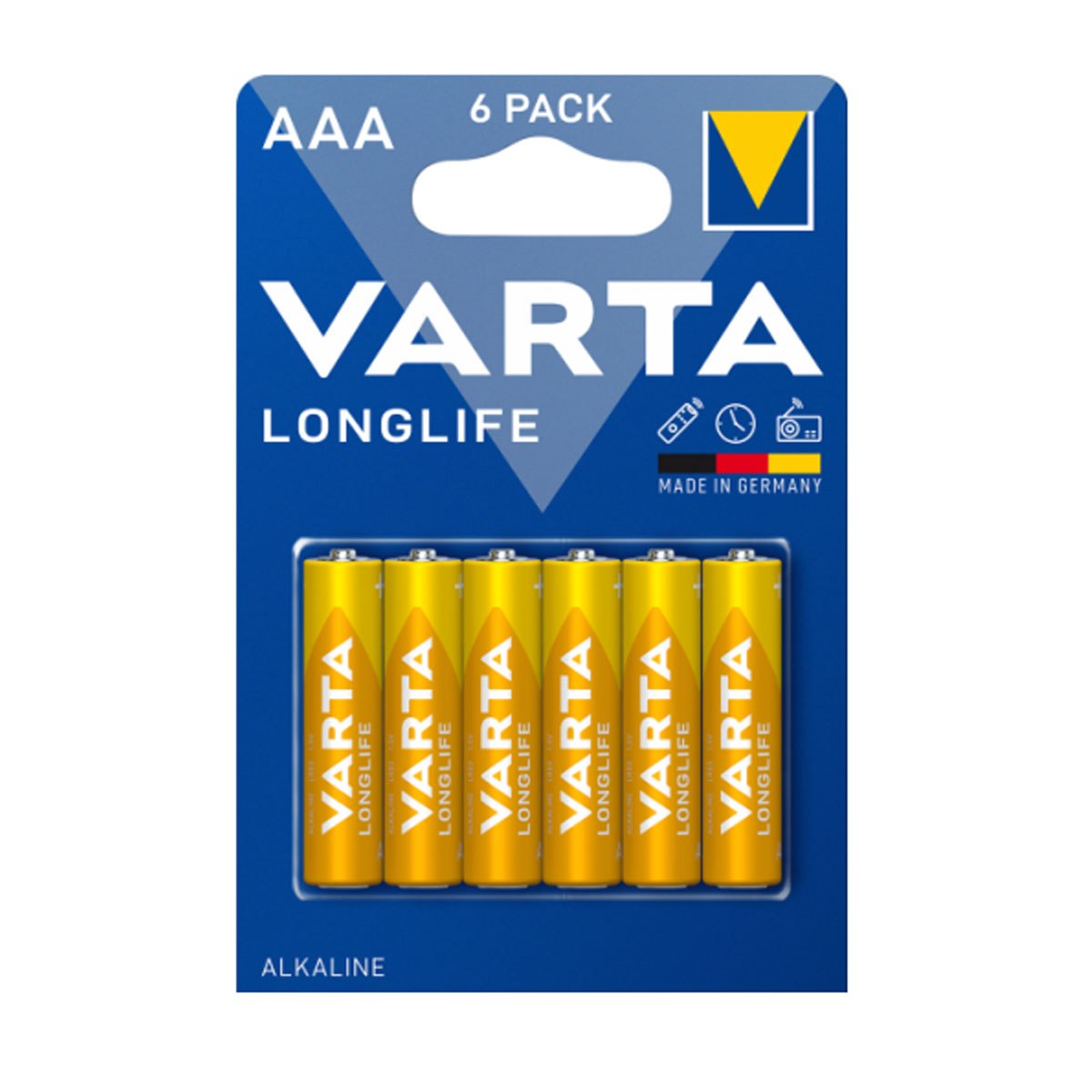 Батарейка VARTA LONGLIFE LR03 AAA BL6 Alkaline 1.5V