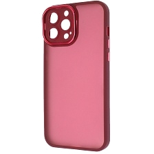 Чехол накладка KING для APPLE iPhone 13 Pro Max (6.7"), силикон, пластик, защита камеры, цвет окантовки бордовый Чехол накладка KING для APPLE iPhone 13 Pro Max (6.7"), силикон, пластик, защита камеры, цвет окантовки бордовый
