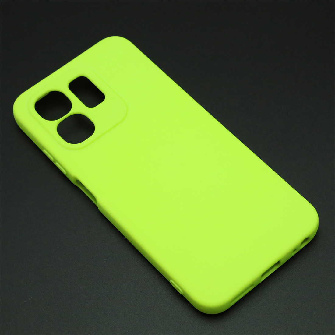 Чехол накладка NANO для INFINIX Hot 50i, Smart 9, защита камеры, силикон, бархат, цвет салатовый
