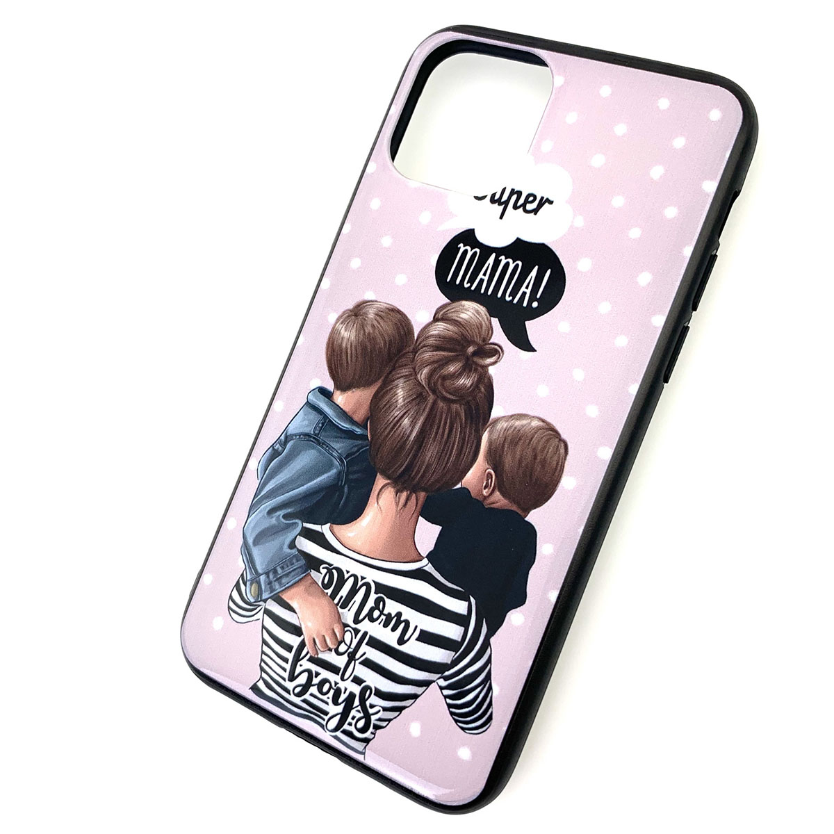 Чехол накладка для APPLE iPhone 11 Pro 2019, силикон, рисунок super Mom of boys.