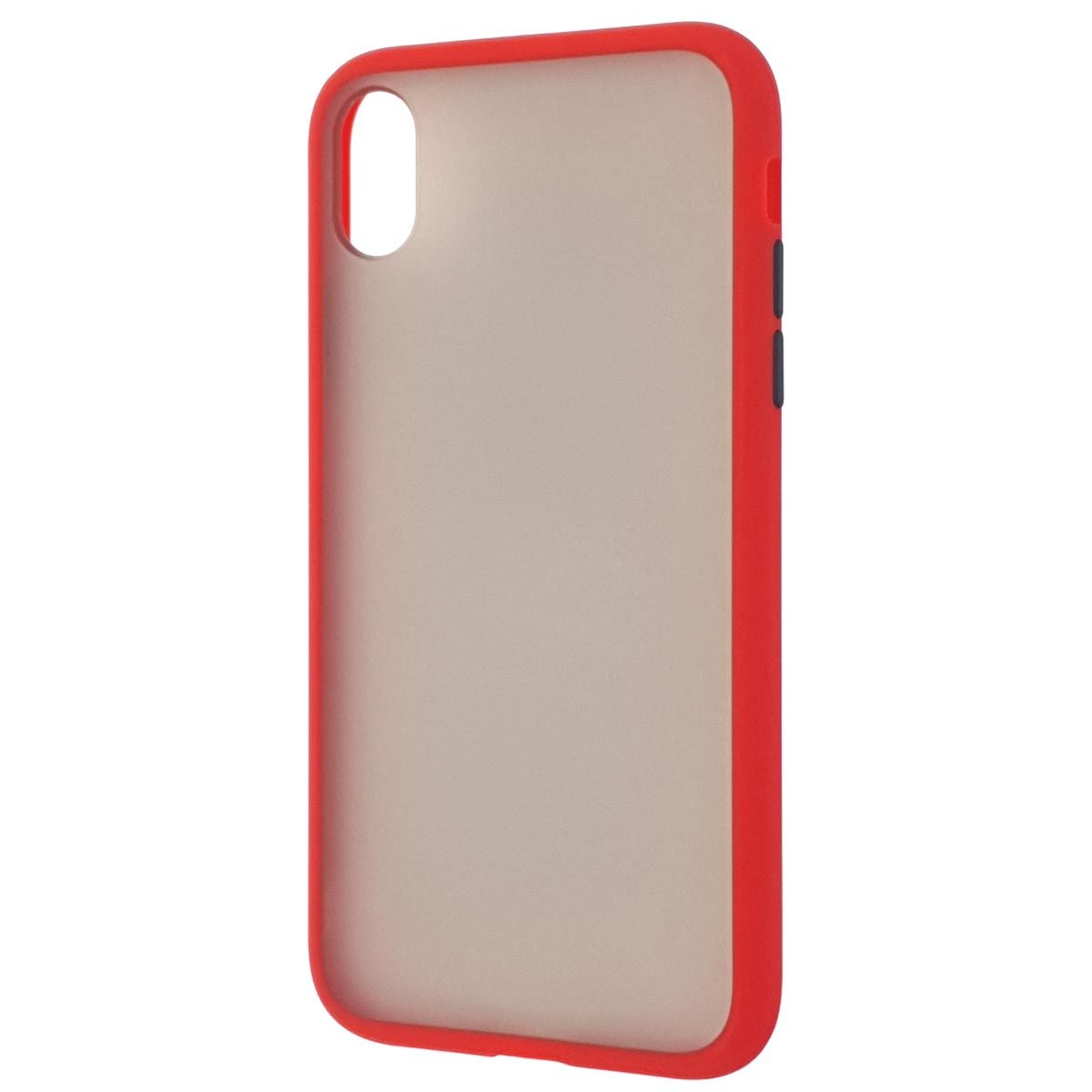 Чехол накладка SKIN SHELL для APPLE iPhone XR, силикон, пластик, цвет окантовки красный