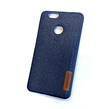 Чехол накладка для HUAWEI Nova, силикон, ткань, цвет темно синий