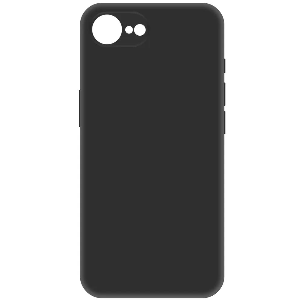 Чехол накладка для APPLE iPhone 16e, SE 4, защита камеры, силикон, цвет черный